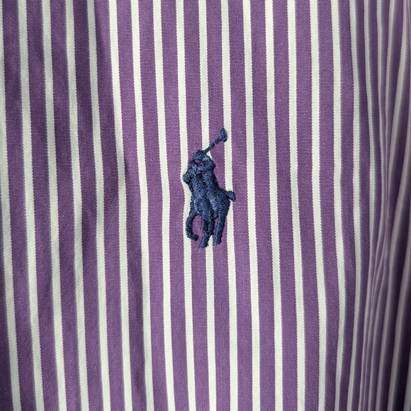 Ralph Lauren Classic Purple Dress Shirt In Size 16 1/2 - 42 - Picture 4 of 8